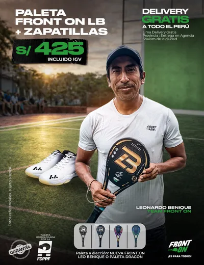 1 Paleta Front On LB + Zapatillas Front On